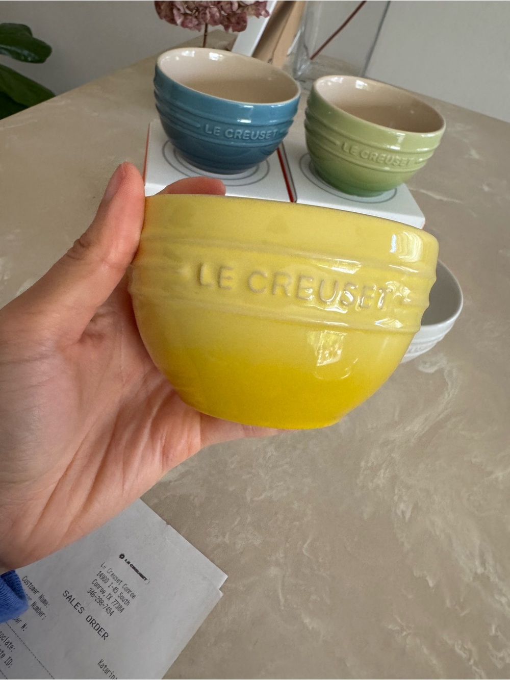 *Hard to Find* Le Creuset Rice Bowls Set of 4 - Picture 3 of 10
